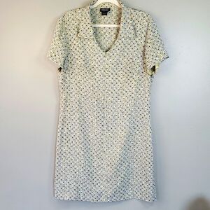 NY & CO Womens Vneck Collard, Short Sleeve Dress. Size 14